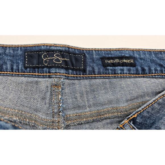 Jessica Simpson Women's 30 Forever Low Rise Lace Detail Cut Off Jean Shorts - Picture 3 of 8